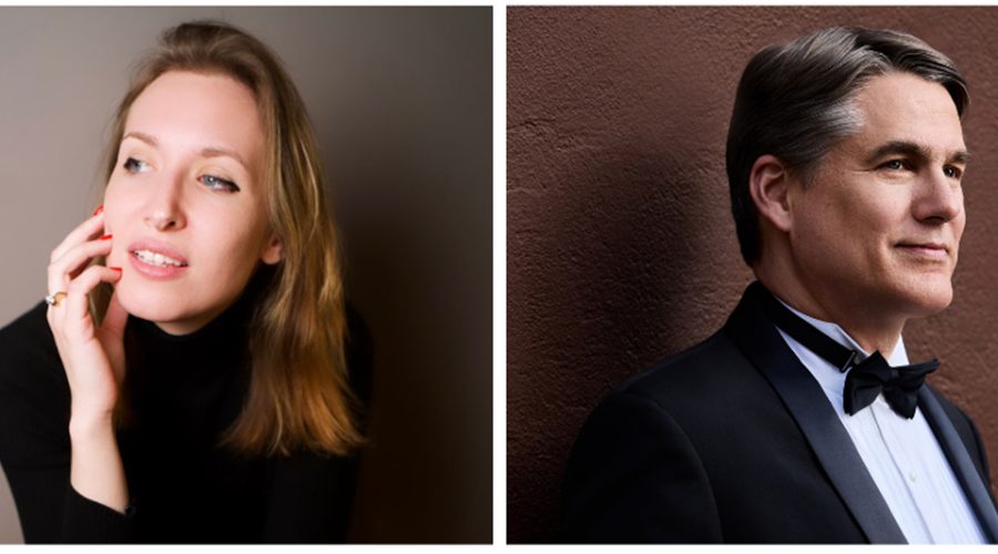 Composer Stephanie Ann Boyd, left, and conductor Peter Askim. Photo: NCSU