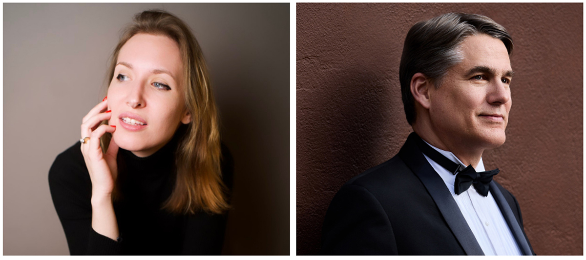 Composer Stephanie Ann Boyd, left, and conductor Peter Askim. Photo: NCSU
