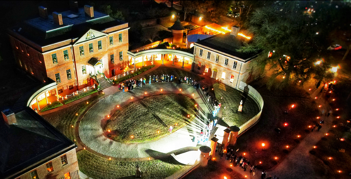 Tyron Palace from above during a past holiday event. Photo: NCDNCR