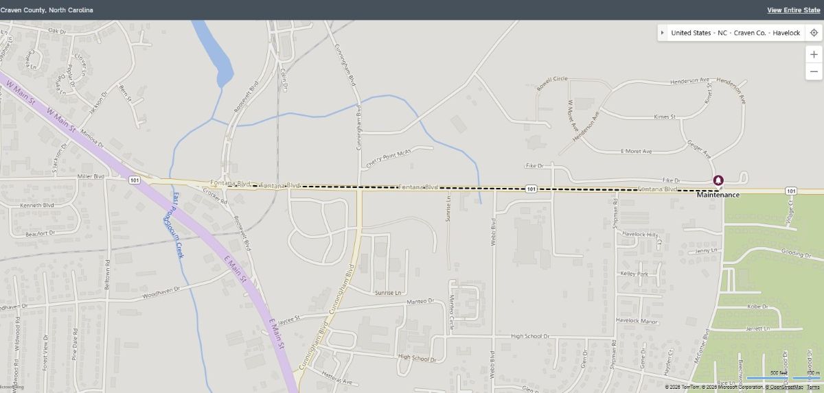 Both directions of N.C. 101 between Roosevelt Boulevard and Cunningham Boulevard will close for milling and resurfacing work Tuesday through Thursday of this week. Map:DriveNC.gov