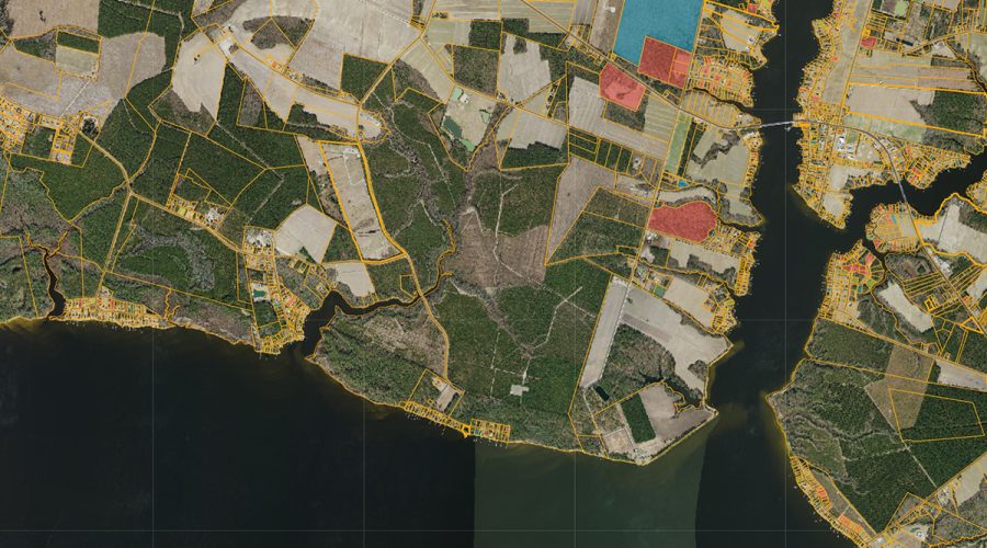 Historic Bath Foundation believes the 1,768-acre tract at the center of this image and known as Archbell Point near Bath contains remnants of Native American and early colonial inhabitants. Photo: Beaufort County GIS