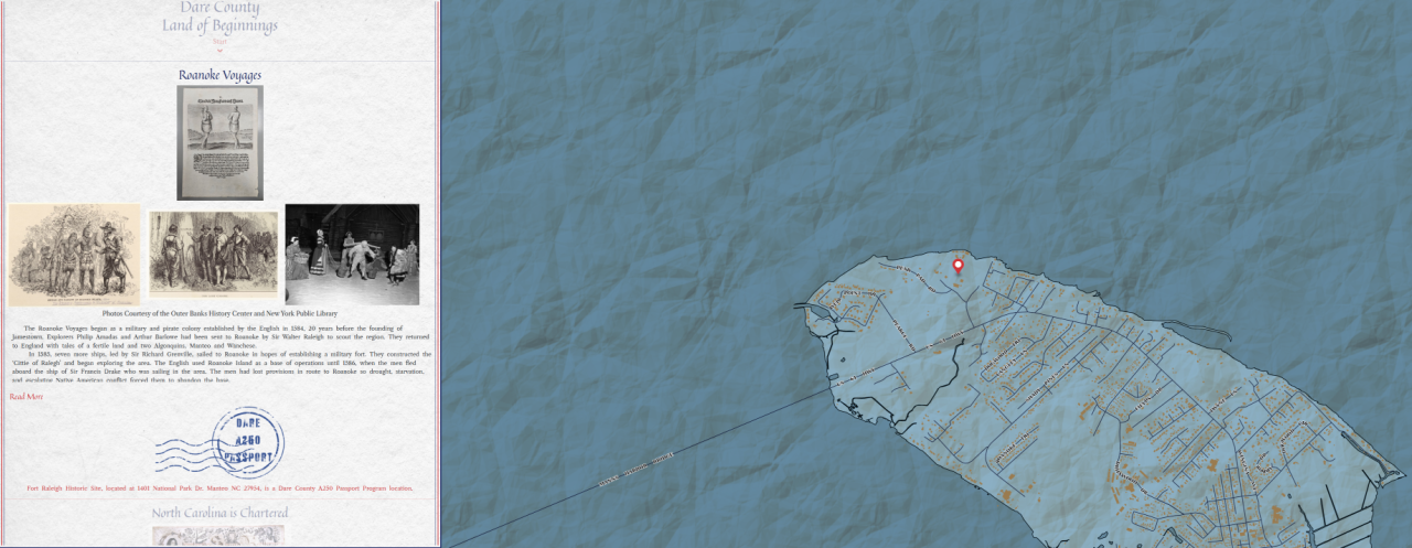 Dare County released an interactive map and passport program as part of its celebration of the 250th anniversary of the signing of the Declaration of Independence. Image: Dare County