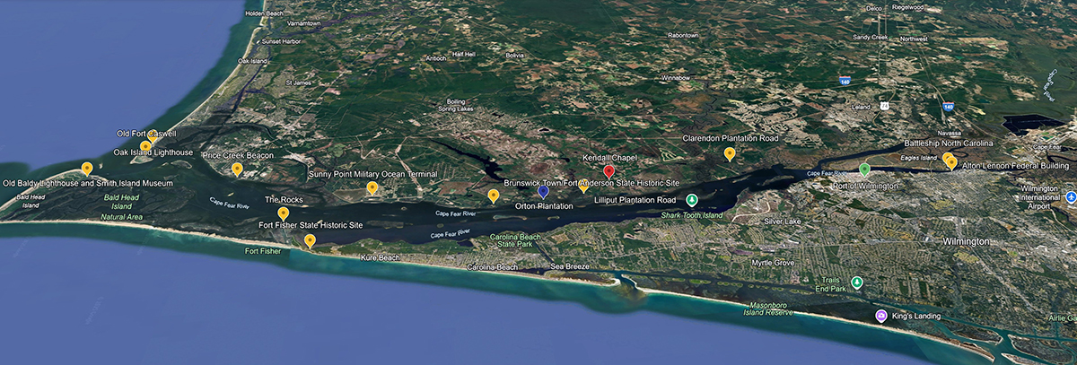 The N.C. Department of Natural and Cultural Resources’ State Historic Preservation Office has identified nearly 30 historic sites and properties, some shown above, are within the area of potential effects.