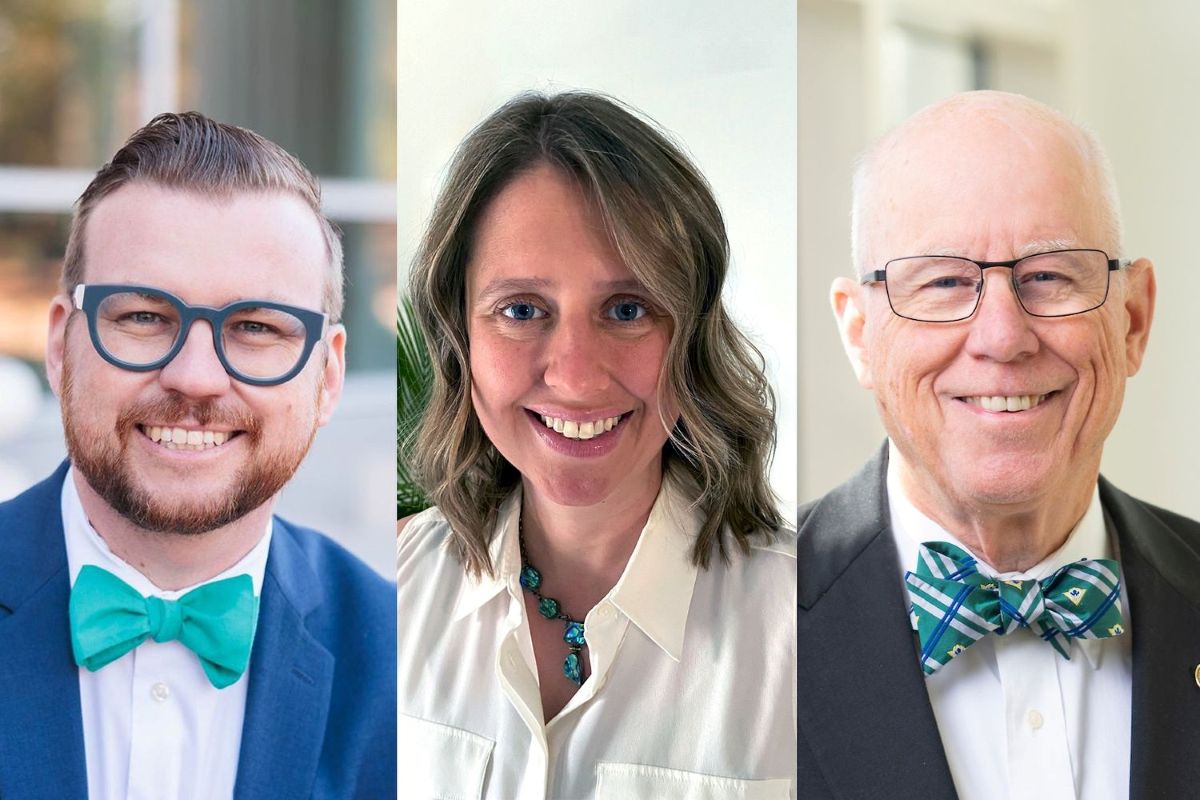 The newest recipients of UNCW's  Alumni Association Distinguished Awards, are, from right, Trevor Todd 2016, Kerri Allen 2011, Edward A. “Ed” Sundy Jr. 1973. Collage: UNCW
