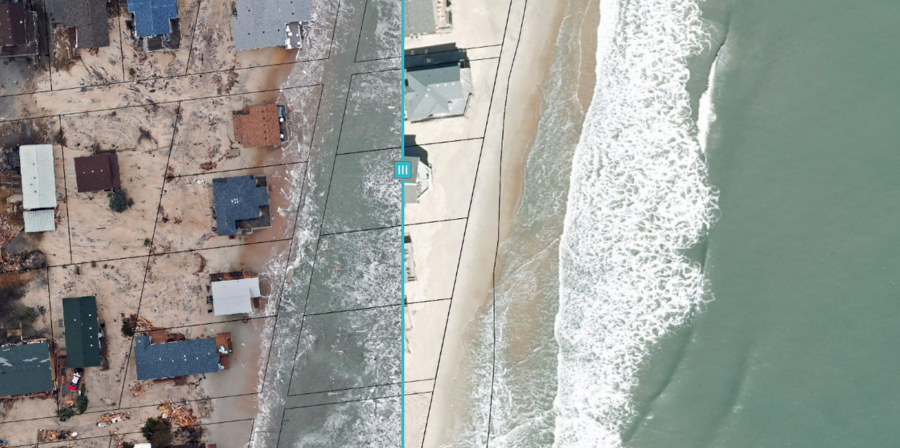 The newly released Hatteras Island Erosion Drone Imagery map is an active and ongoing Dare County GIS project. Image: Dare County