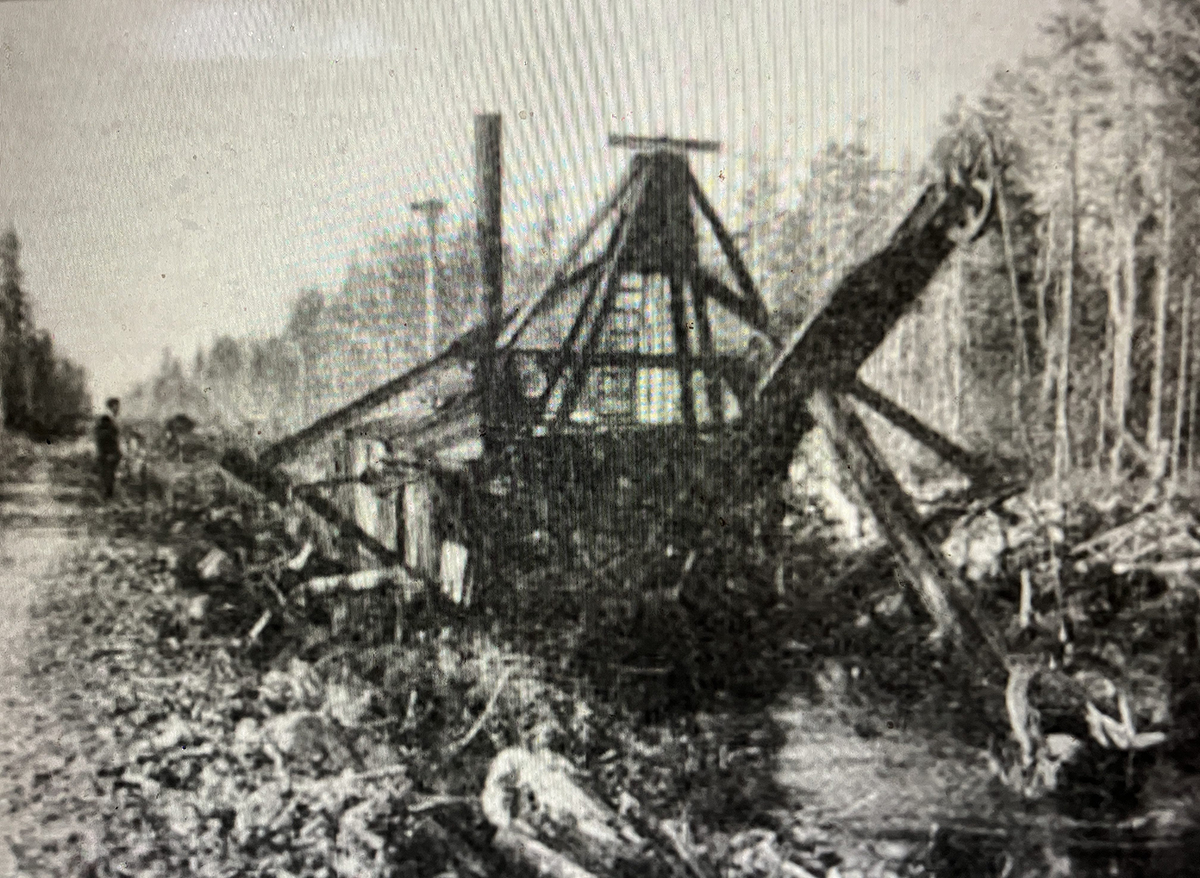 This is one of the Wilkinson brothers’ dredges at work in the swamp forests at or near Terra Ceia, ca. 1918. Source: Cut-Over Lands vol. 1, #4 (July 1918)