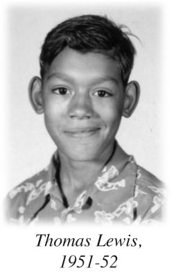 Chief Thomas Lewis is pictured as a student at Pleasant Plain School. Photo: Pleasant Plains Baptist Church 150th Anniversary Program, 2001