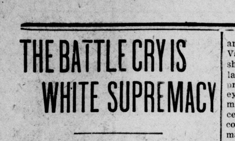 From the Raleigh News & Observer (8 April 1900)