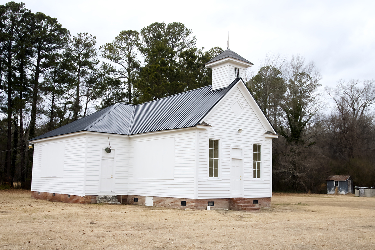 The circa-1920 Rosenwald Pleasant Plains School is shown as it appeared in February. Photo: Kip Tabb