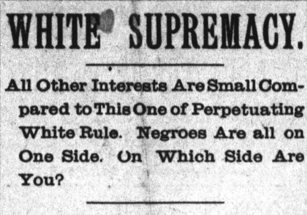 From The Daily Free Press, Kinston, July 13, 1900.