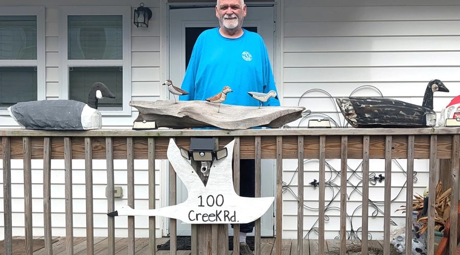 Ocracoke Islander Eddie O’Neal will be the featured carver at the Ocracoke Waterfowl Festival April 17 and 18 in the Ocracoke School Commons. Photo: Peter Vankevich