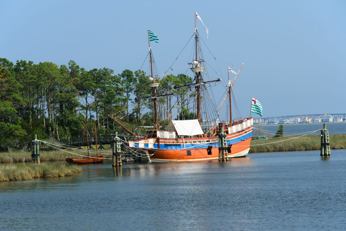Elizabeth II is a replica of a16th-century merchant vessel. Photo: Manteo