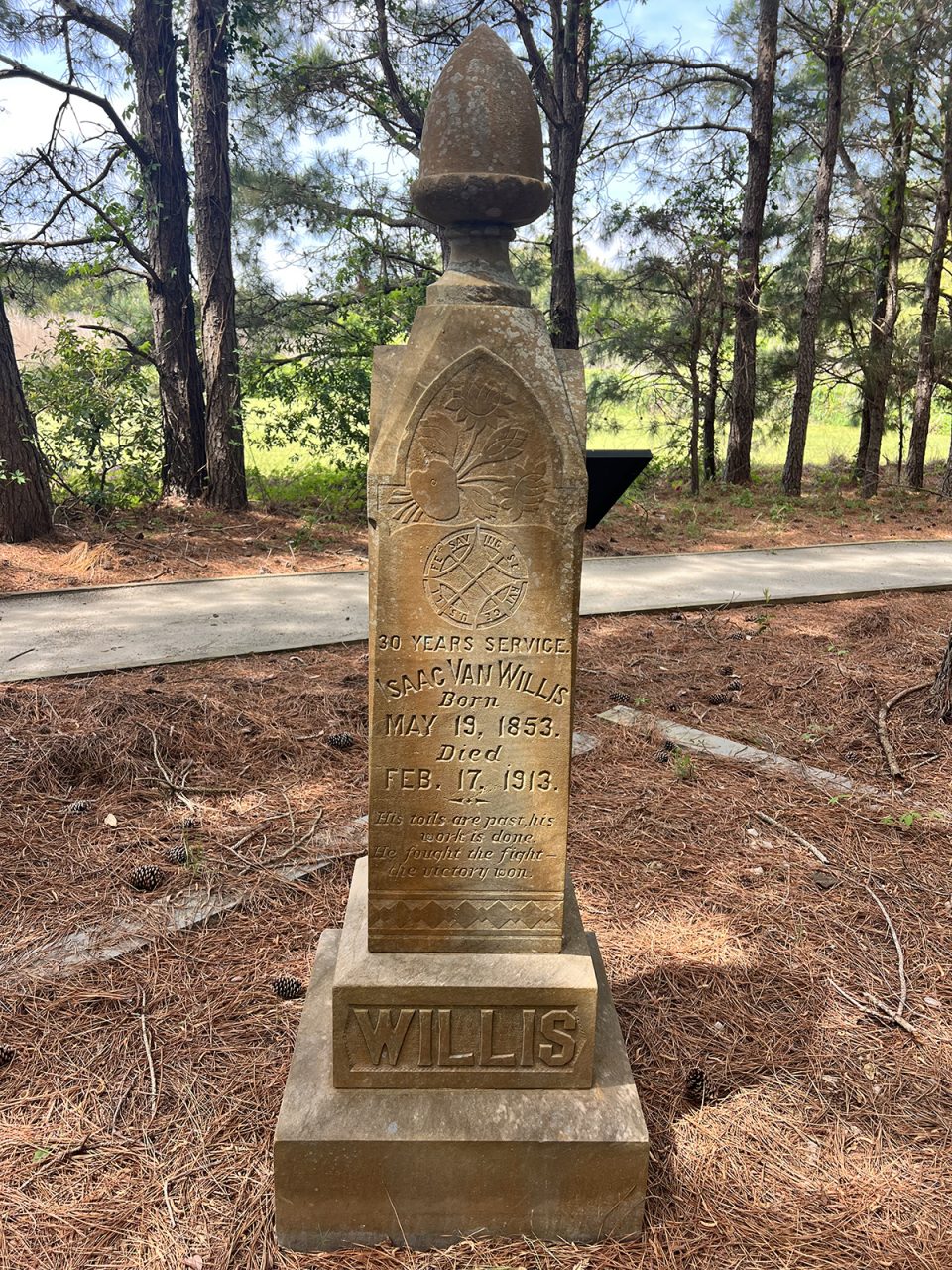 Isaac Van Willis Sr.'s grave marker. Photo: Joan Collins