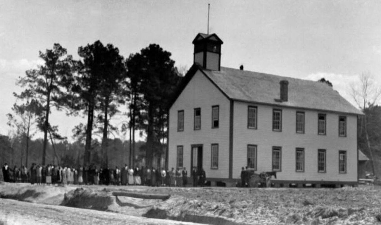 Pamlico County Training School, ca. 1918. Many of the elders who participated in the oral history project were alumni of the PCTS. Courtesy, Special Collections, University of Virginia Library, Charlottesville, Virginia.
