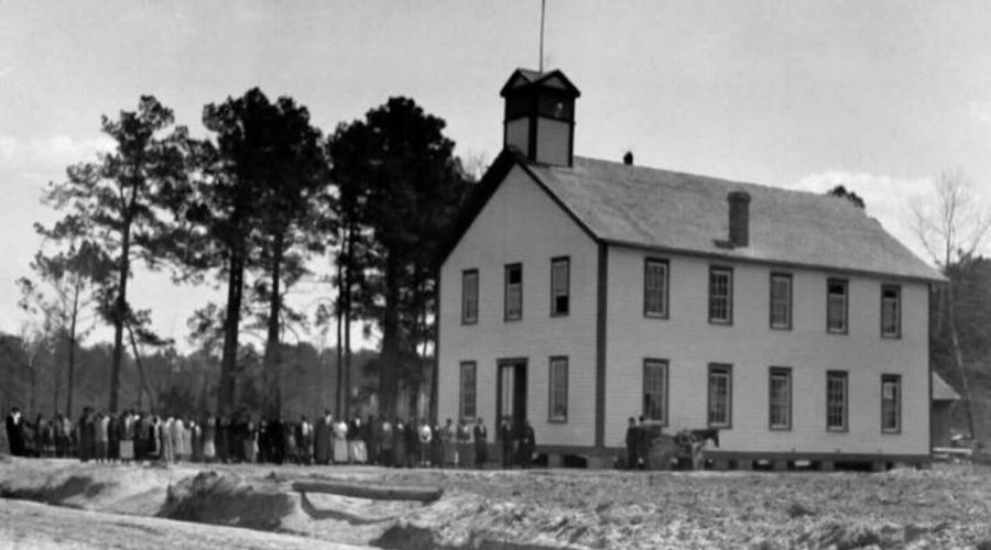 Pamlico County Training School, ca. 1918. Many of the elders who participated in the oral history project were alumni of the PCTS. Courtesy, Special Collections, University of Virginia Library, Charlottesville, Virginia.