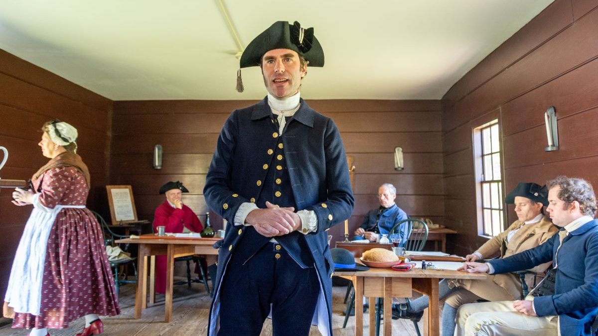 Reenactors during a living history vignette at the Historic Halifax Historic Site, where the "Halifax Resolves Days: Prelude to Revolution" are scheduled to take place April 10-12. Photo: N.C. Historic Sites