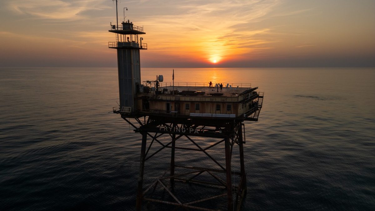 The lucky winner and three guests will be provided charter vessel transportation to and from the Frying Pan Tower, a decommissioned Coast Guard light station. Photo: FPTower Inc.