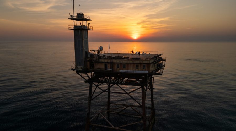 The lucky winner and three guests will be provided charter vessel transportation to and from the Frying Pan Tower, a decommissioned Coast Guard light station. Photo: FPTower Inc.