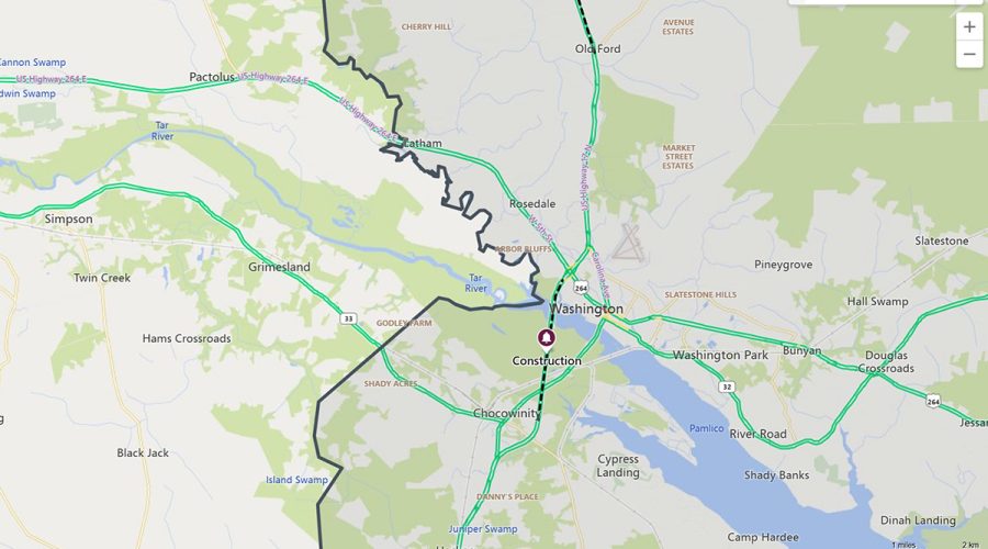The preservation work is part of routine maintenance to maximize the lifespan of the structure. Map: NCDOT