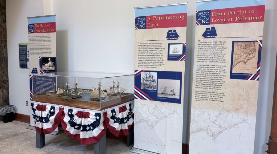 "The Raid on Ocracoke Inlet" at the Graveyard of the Atlantic Museum in Hatteras focuses on Ocracoke during the American Revolution. Photo: N.C. Department of Natural and Cultural Resources