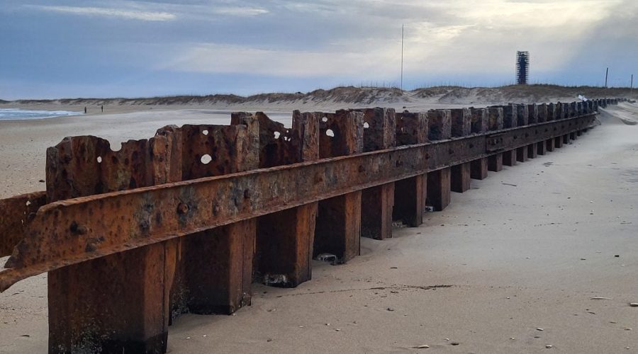 Buxton jetties in the spring of 2025. Photo: Joy Crist/Island Free Press