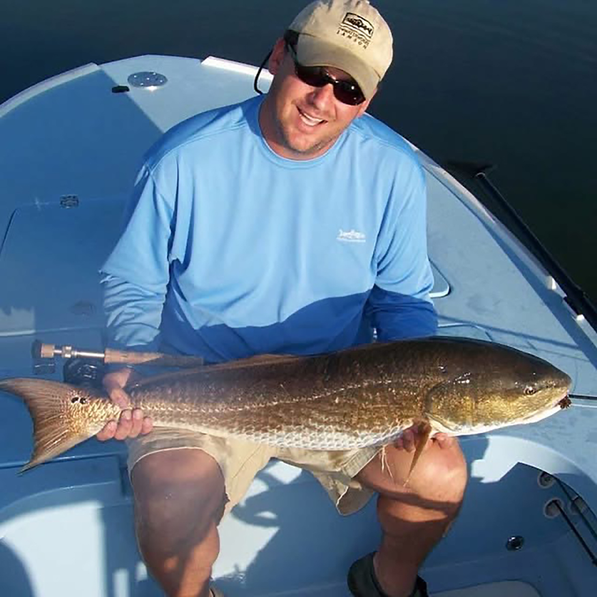 If you catch a redfish this size, you had better make sure of its exact length before you even think of keeping it. This one was released.