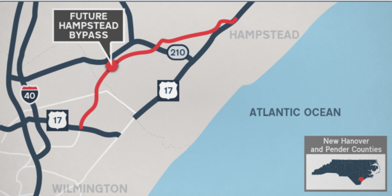 Portion of Hampstead bypass in Pender to open next week