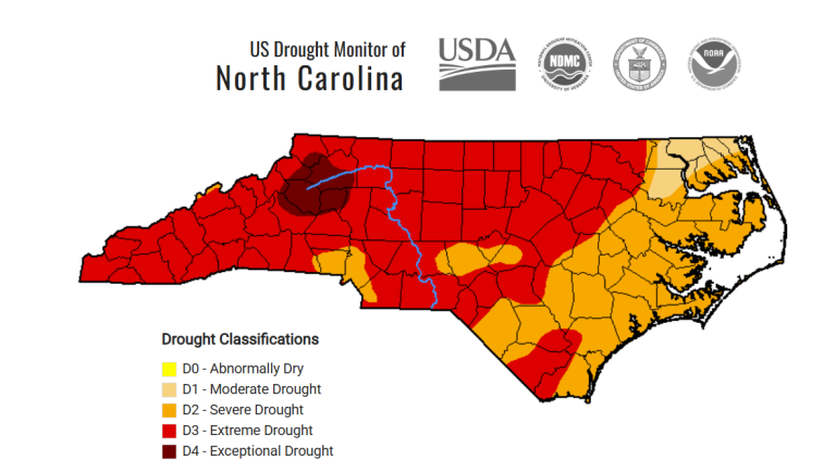 Latest map shows much of the state under extreme drought