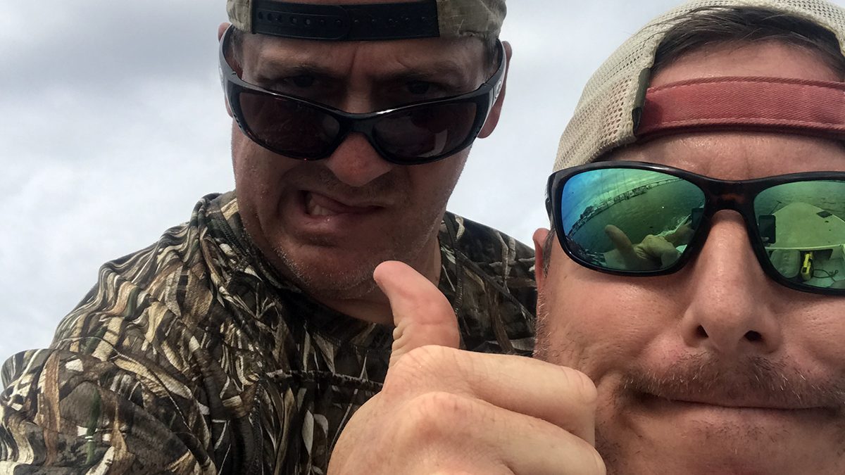 After a spill in the creek, it’s important to keep a sense of humor, like my buddy, Chris Ellis of Hernando, Mississippi, and formerly of Sneads Ferry. Photo: Gordon Churchill