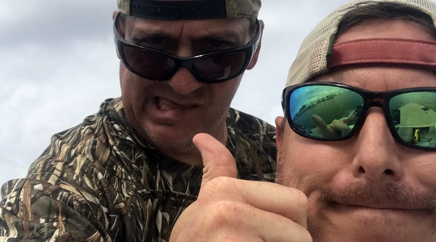 After a spill in the creek, it’s important to keep a sense of humor, like my buddy, Chris Ellis of Hernando, Mississippi, and formerly of Sneads Ferry. Photo: Gordon Churchill