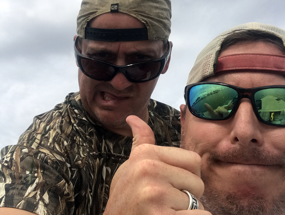 After a spill in the creek, it’s important to keep a sense of humor, like my buddy, Chris Ellis of Hernando, Mississippi, and formerly of Sneads Ferry. Photo: Gordon Churchill