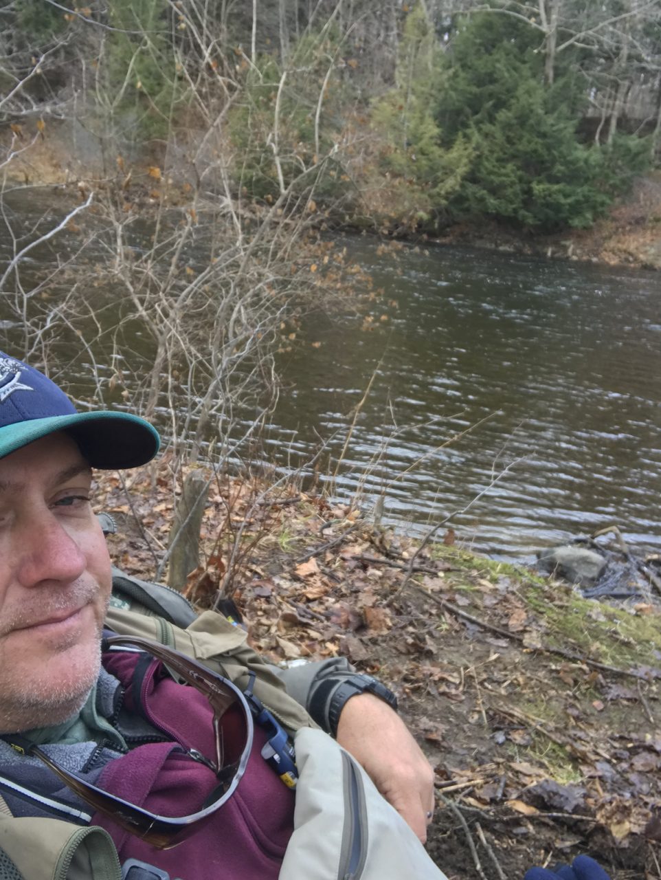 This beautiful day on the Salmon River in New York was maximized by me breaking my rod and not even able to do anything while some random guy nailed three steelhead right in front of me. Photo: Gordon Churchill
