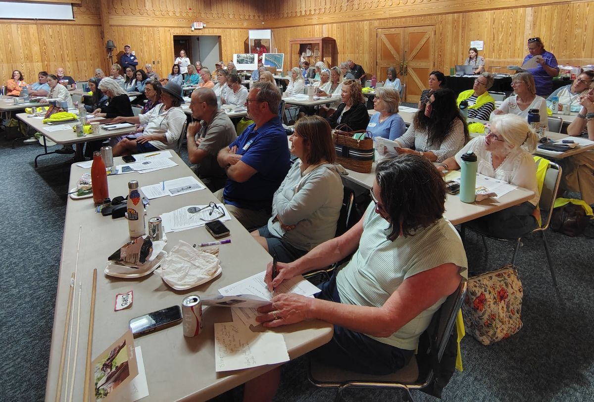 New and returning volunteers for the Pony Patrol program attend mandatory training April 15 at the N.C. Maritime Museum in Beaufort. Photo: Jennifer Allen