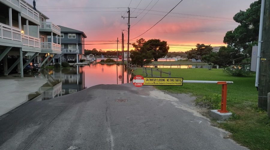 Sunny day flooding shown on Carolina Beach shown in this July 31, 2023, photo courtesy of the Sunny Day Flooding Project.