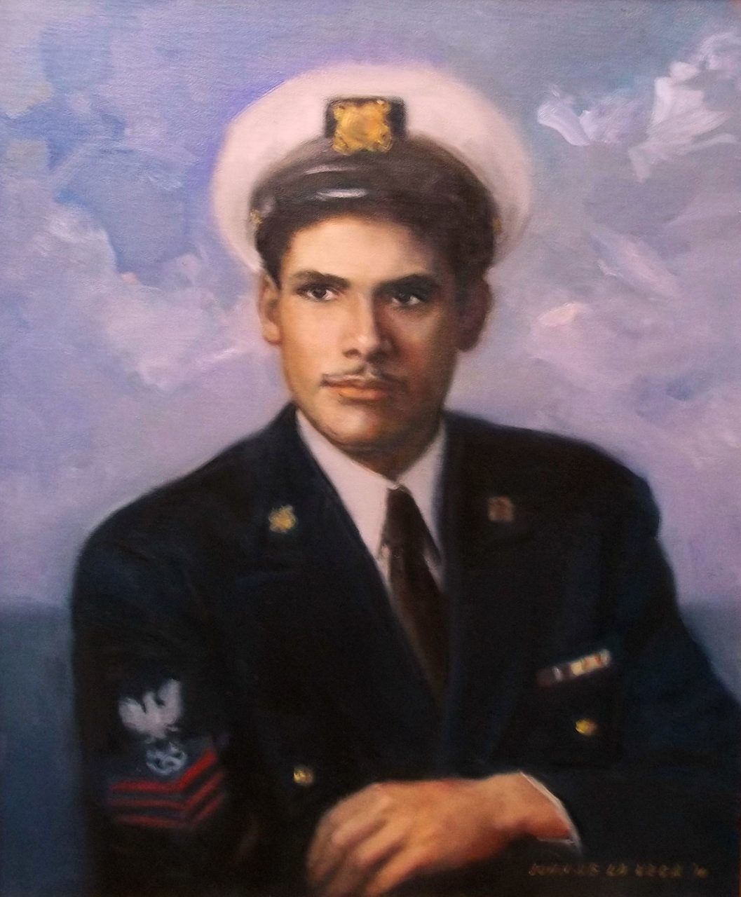 This portrait of Herbert M. Collins, Joan Collins' father, was made by the late artist, John de la Vega.