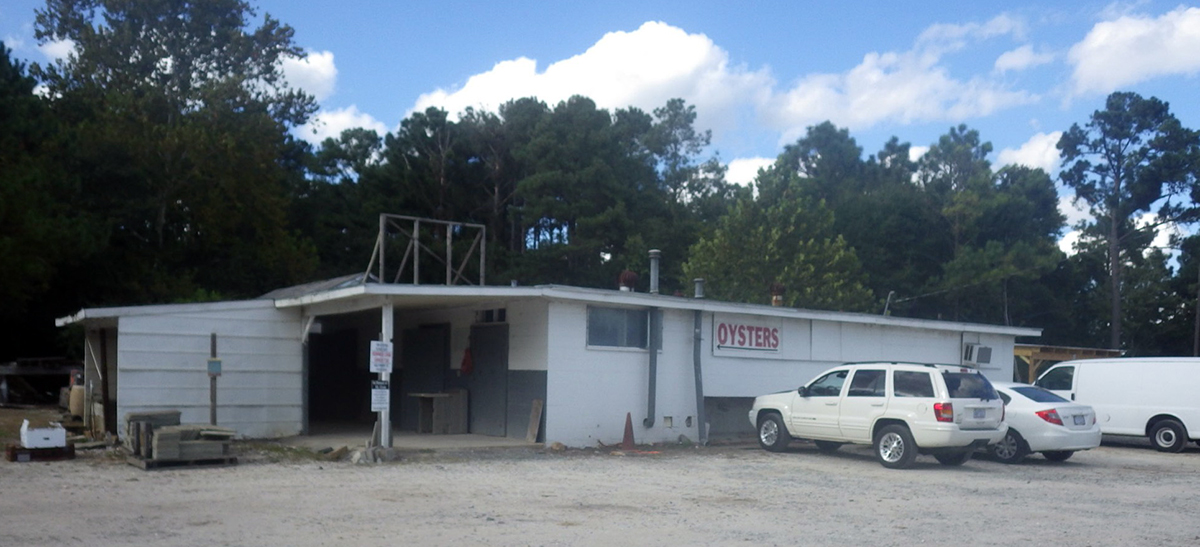 The Nixon Oyster Plant, according to the ultimately unsuccessful National Register of Historic Places evaluation, "is a collection of utilitarian concrete block buildings in the suburban Ogden community of New Hanover County." The evaluation determined that "without establishing the significance of the local shellfish industry, it is difficult to claim Mr. Nixon’s significant contributions to that industry."