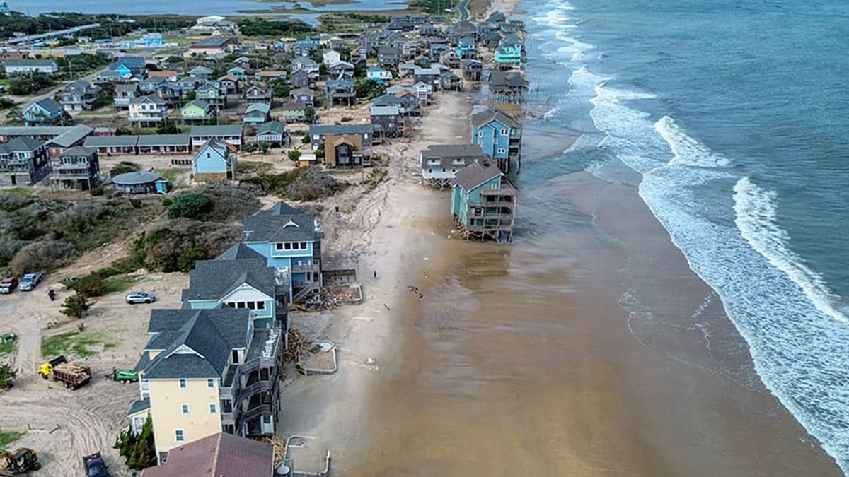 The ocean shoreline at Buxton as it appeared Oct. 8. Photo: Don Bowers/Island Free Press