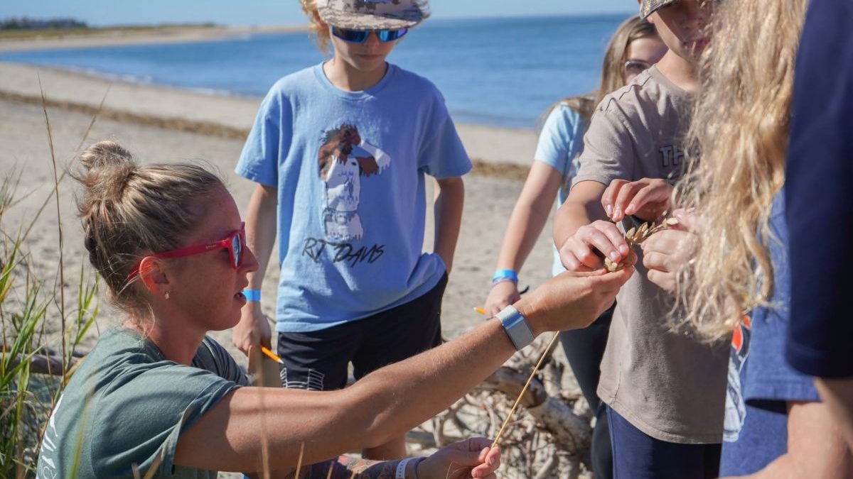 Jennifer Wiggen, the Director of Education and Engagement at Bald Head Island Conservancy was featured in the Office of Environmental Education and Affairs outreach for completing her environmental education certification. Photo: Courtesy NCDEQ