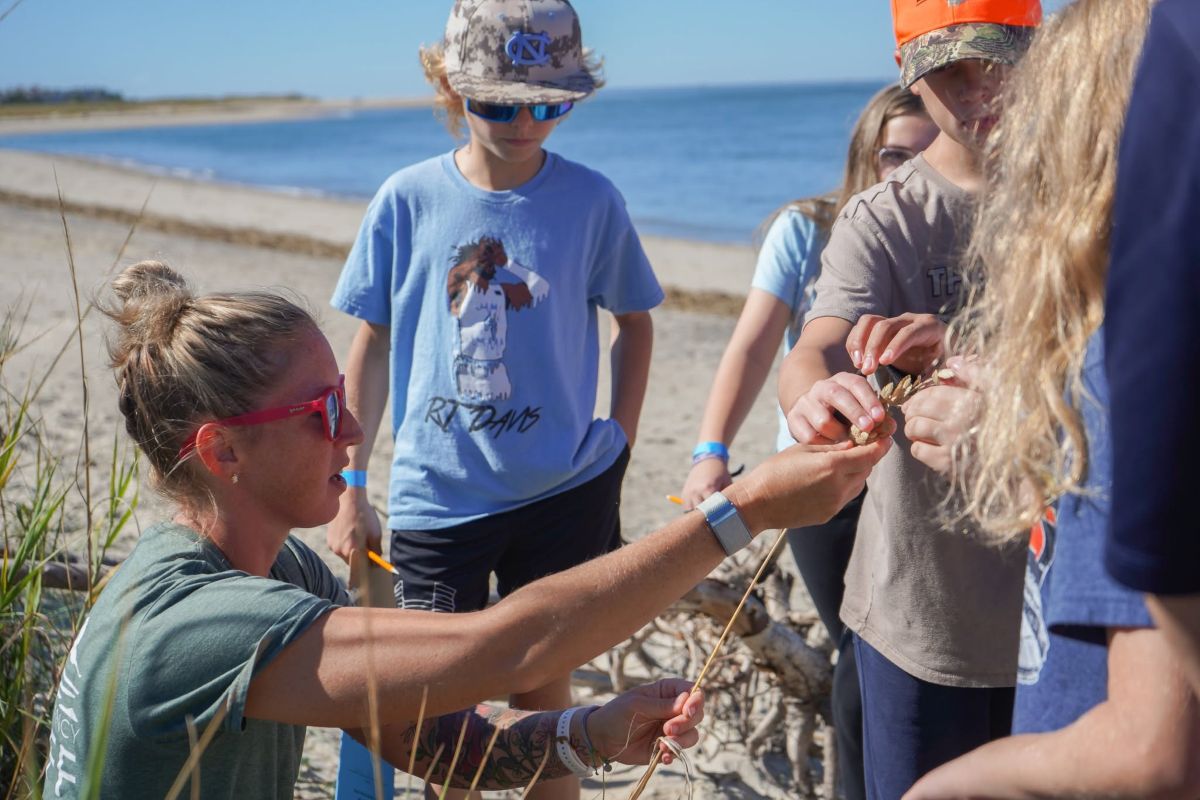 Jennifer Wiggen, the Director of Education and Engagement at Bald Head Island Conservancy was featured in the Office of Environmental Education and Affairs outreach for completing her environmental education certification. Photo: Courtesy NCDEQ