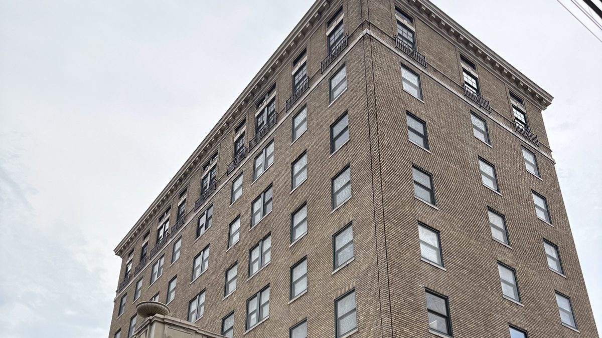 The Virginia Dare Hotel at 110 S. Morrine St. and 507 E. Main St., Elizabeth City, is shown from street level. Photo: Eric Medlin