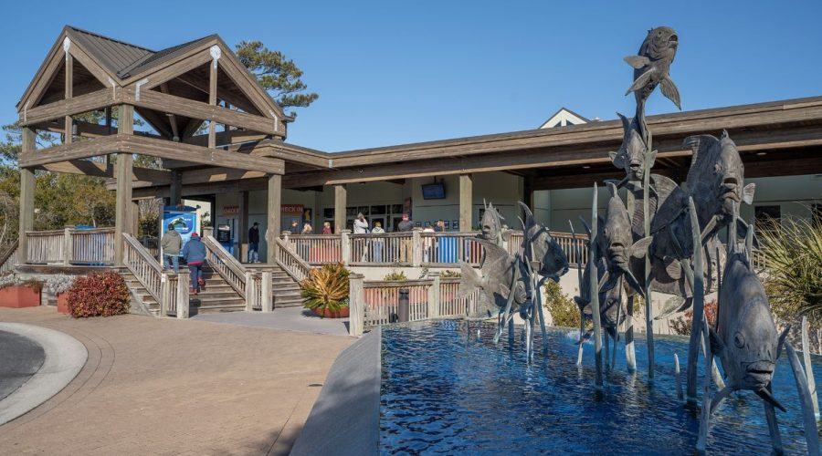 Exterior of the N.C. Aquarium at Pine Knoll Shores in 2026. Photo: N.C. Aquariums