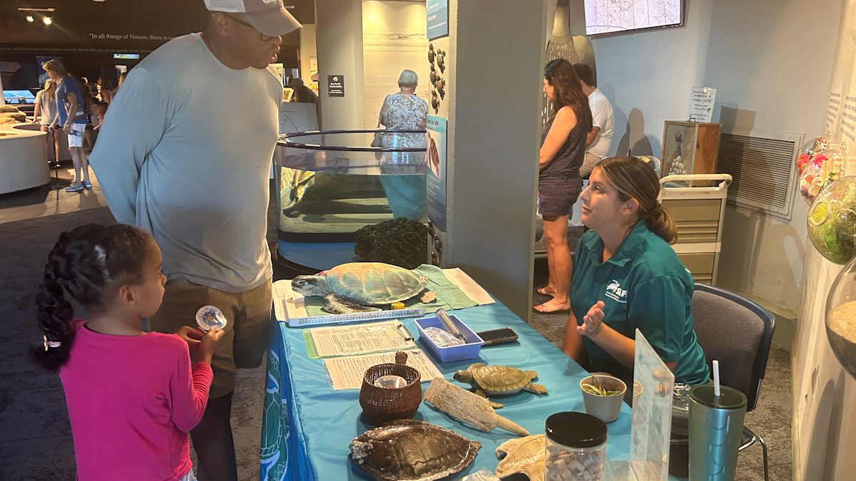A past Femme in STEM event held at the North Carolina Aquarium at Fort Fisher. The annual daylong program offers immersive experiences and opportunities to engage with leaders in their fields of science, technology, engineering and math. Photo: N.C. Aquarium at Fort Fisher