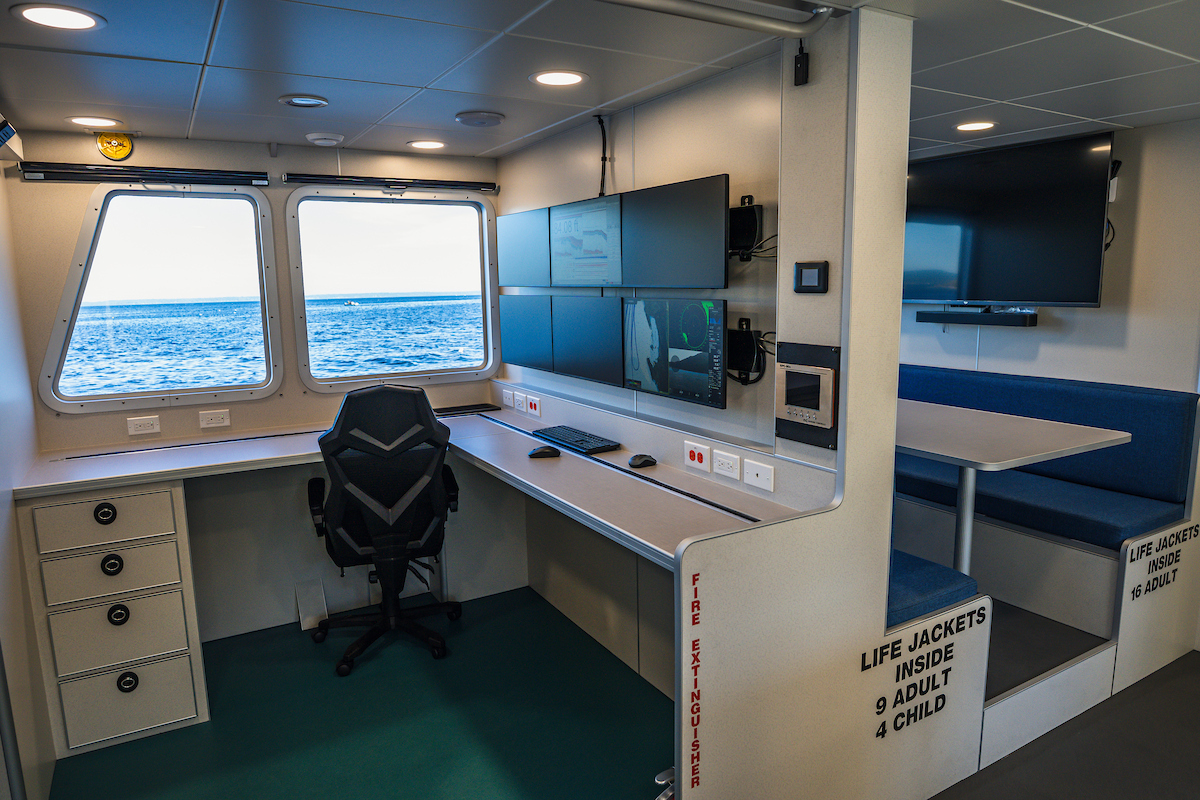 UNCW’s new 73-foot research vessel, R/V Osprey, is shown during sea trials ahead of its arrival in Wilmington. Photo: Bronson Lamb/All  American Marine
