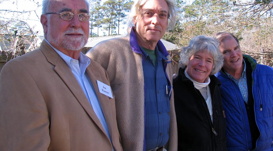 From left, Joe Ramus, Gerry Barrett, Liz Brinker and Joseph Kilpatrick pose together in this undated photo from the North Carolina Coastal Federation's archives.