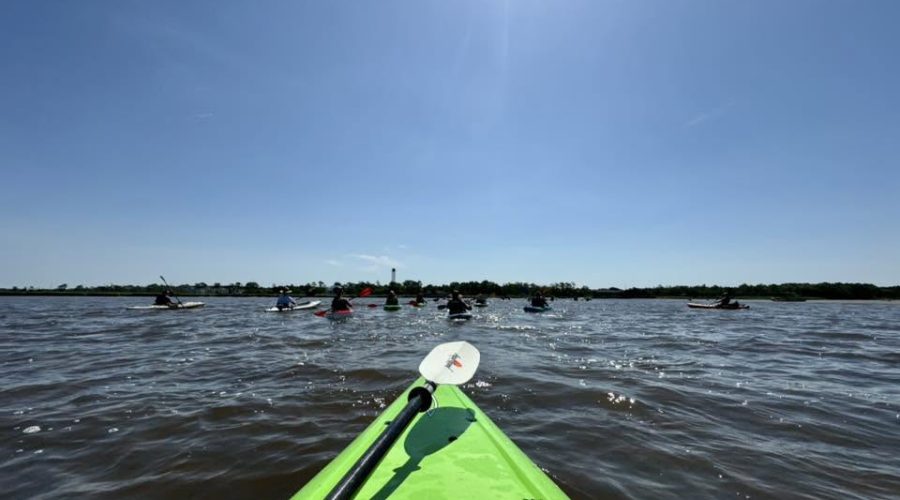 Kayakers enjoy a paddle led by Cape Fear River Watch. Photo courtesy of CFRW