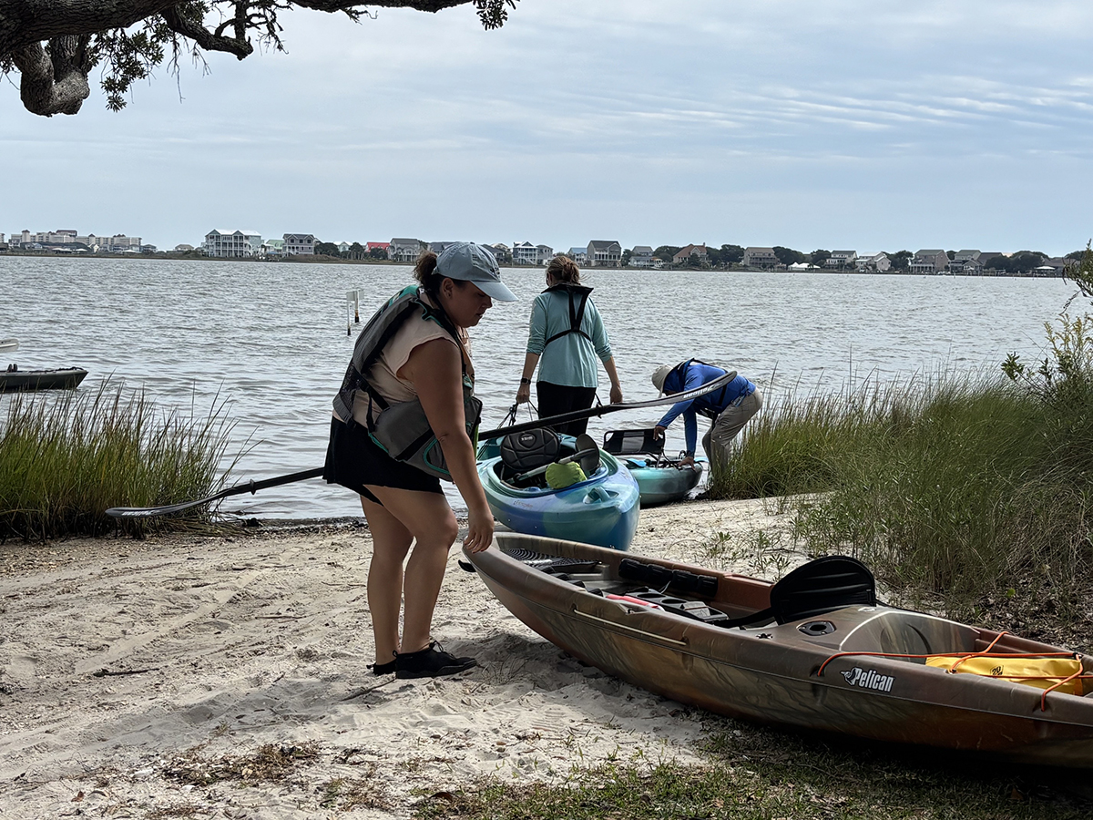 Kayakers prepare to launch. Photo: Trista Talton